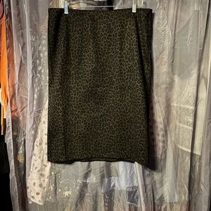Liverpool Leopard Print Pinup High Waist Slimming Pencil Skirt size 16
